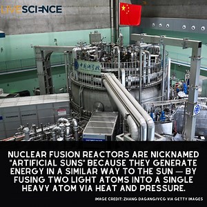 5K views · 73 reactions | A nuclear fusion reactor in China, dubbed the "artificial sun," has broken its own record to bring humanity one step closer to near-limitless clean energy. Learn more  https://live-science.visitlink.me/N3t3e2 | LiveScience | Facebook