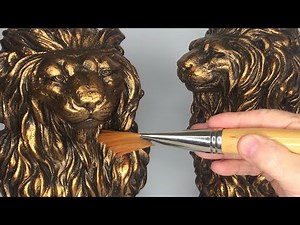 Painting 2 Concrete Lion Statues