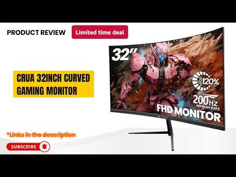 CRUA 32” Curved Gaming Monitor Review 🔥 200Hz Budget Gaming Beast or Overhyped? (FHD 165Hz/200Hz)