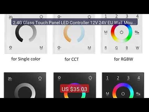 2.4G Glass Touch Panel LED Controller 12V 24V EU Wall Mounted... — Amazing Value 2026 | Must Have!