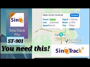 Sino Track GPS car tracker. ST901 demonstration and configuration.