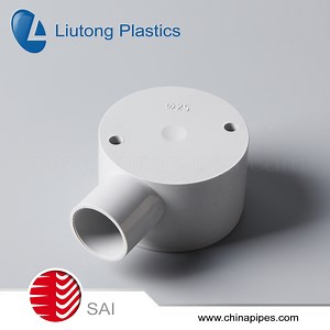 [Hot Item] PVC-U 20mm One 1 Way Junction Box Circ. J/Box with 1 Way Entry