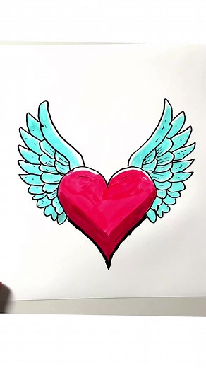 How to Draw a Heart with Wings | Step-by-Step Tutorial