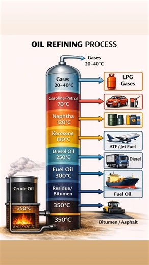 😲How Crude Oil Becomes Petrol, Diesel & LPG | Oil Refining Process Explained
