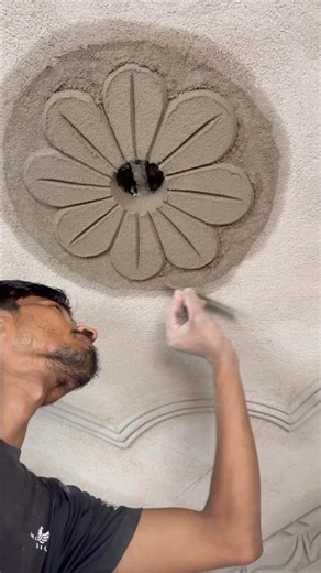 cement ka ceiling design kaise banaen / ghar ka bedroom ka design #shorts #trending #viral #art