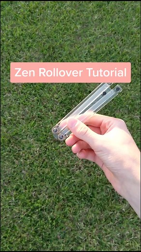 Zen Rollover Tutorial #foryou #balisong #fy #fyp #foryoupage #foryourpage #balisongtrainer #balisongtrainer #balisongtutorial #flipping #notsharp