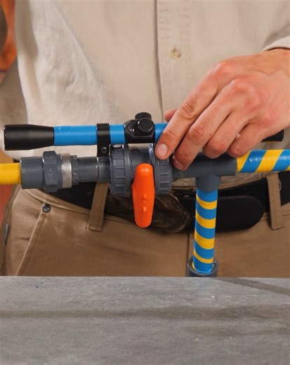 Giant Air Slingshot from Water Canister | Peaceful Century