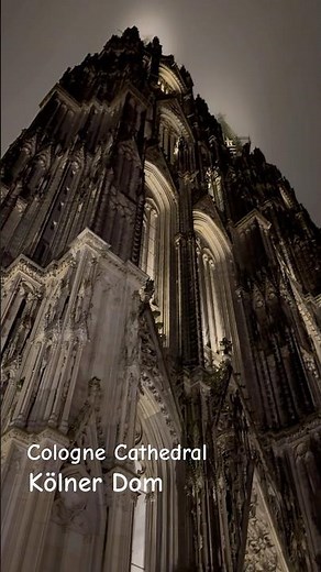 Cologne Cathedral at Night – A Magical Gothic Masterpiece ✨🇩🇪 #shorts #germany #viral #cologne