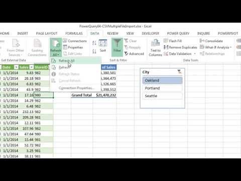 Excel Power Query #04: Import Multiple CSV Files In 1 Step & Retrieve New Files Automatically