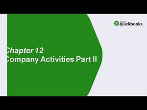 Chapter 12 Company Activities II