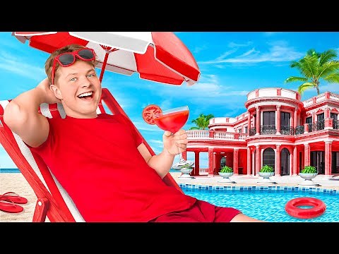 I Survived A Vacation In ONE COLOR!