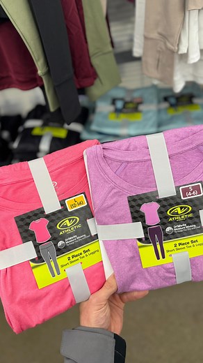 😍 Athletic Works has new 2-piece active wear sets! Pick from several different colors. Each set includes short sleeves and leggings. Lightweight, breathable and moisture-wicking! Link in bio 🙌🏼 ($15.00) #walmart #athleticwear #fitnessfashion #athleisurewear | Walmart Gems