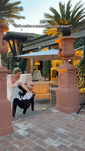 The most memorable wedding entrance ever 😂