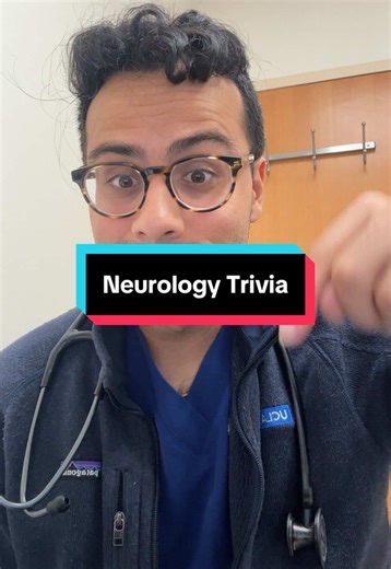 Test your neurology knowledge - each question is harder than the last! 🧠 Let me know how many you get, and what your medical background is! #medicine #residency #neurology #residency #medstudent