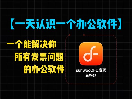 一个能解决你所有发票问题的办公软件-sunwoo发票转换器
