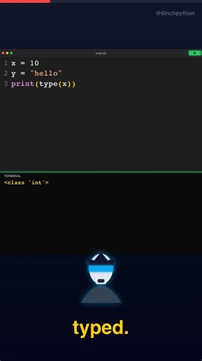 Python skips semicolons? It’s not laziness—it’s dynamic typing! 🐍 #PythonTips #DynamicTyping