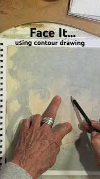 Face It, drawing a face using contour drawing. #shorts #art #facedrawing
