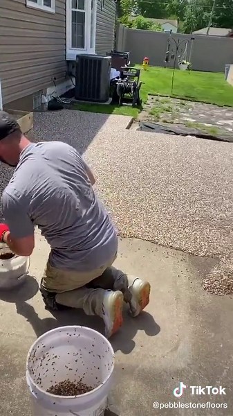 Transform Your Cracked Patio with Pebblestone Floors