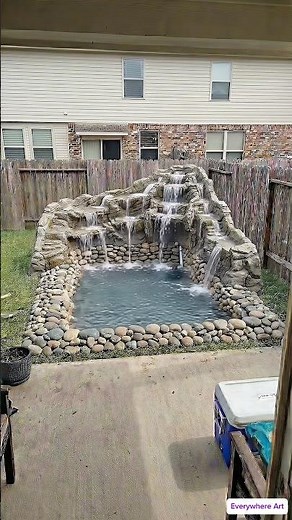 Backyard Multi-Tier Waterfall Koi Pond | Relaxing Patio Garden Design