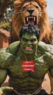 Hulk vs Lion 🦁💥 Ultimate Jungle Fight | Who Will Win?#shortsfeed #shorts #viral #ai #trending
