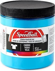Speedball Fabric Screen Printing Ink, 8-Ounce, Peacock Blue