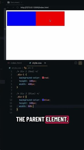 The MOST Used CSS Unit — The Percent (%) Unit Explained #webdevelopment #fyp #css