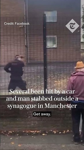 Manchester Synagogue attack: police tell bystanders to move back from 'bomb'