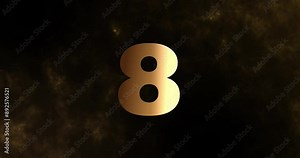 Seamless Number Transition Animation : Number 8, Number transitions for videos Stock Video