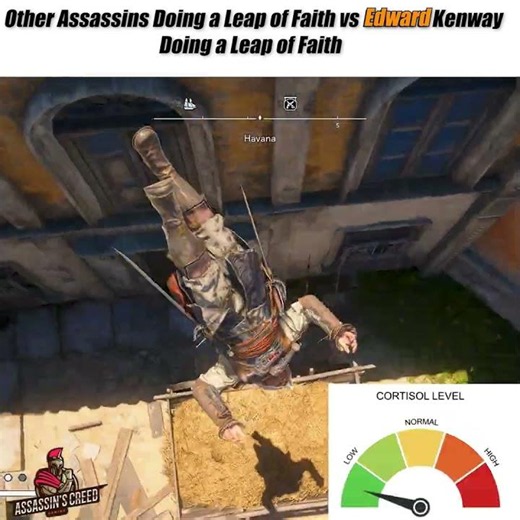 Other Assassins Doing a Leap of Faith vs Edward Kenway Doing a Leap of Faith 🦅