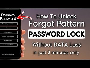 How to unlock PATTERN lock on android without losing data || PASSWORD forgot android phone