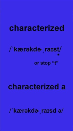 How to pronounce CHARACTERIZED in American English #spokenenglish #howtopronounce #americanenglish