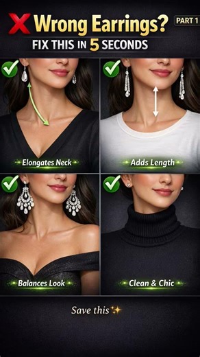 Your outfit isn’t wrong.Your earrings are. 👀Save this before your next look ✨ #stylesavvy