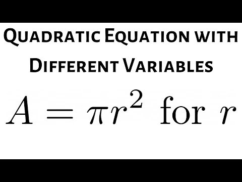 Solve the Quadratic Equation A = pi*r^2 for r