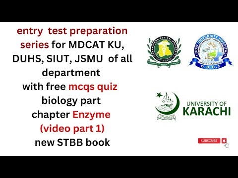 chapter Enzymes- part 1| entry test preparation series with free mcqs quiz | new STBB