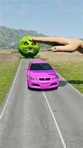 Big & Small Cars vs Giant Hand Slap - BeamNG.drive