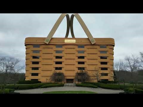 Drone Footage of the Famous Big Basket Building in Newark, Ohio
