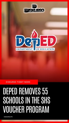 DEPED removes 55 schools in the SHS Voucher program. #DepEdPhilippines #DepEd #shs #seniorhighschool #SeniorHigh #trendingpost #entertainmentreels ##trendingreelsvideo #BreakingNews #BreakingNews | Diskurso on Air