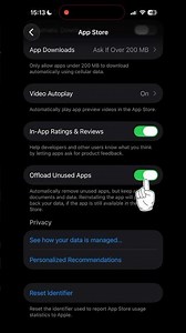 How to turn off application offload in iphone