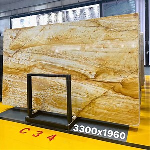 [Hot Item] Newstar Decorative Backlit Onyx Glass Panel Tile Translucent Countertop Transparent Onyx Wall Slab Backlit