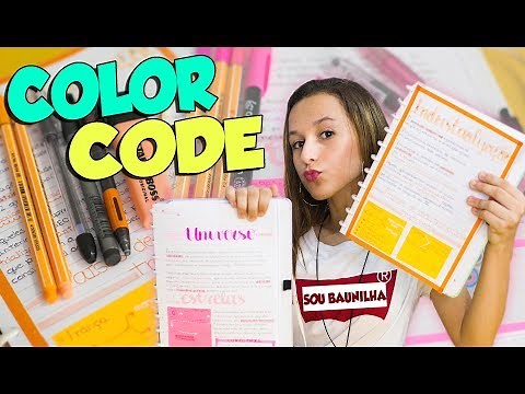 COLOR CODE - COMO EU USO NOS MEUS CADERNOS