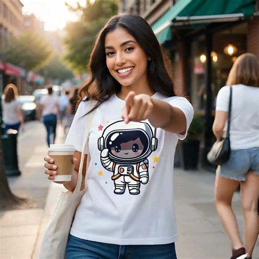 Cute Space Astronaut PNGTuber Avatar | Chibi VTuber Model with Floating Stars | Instant Download