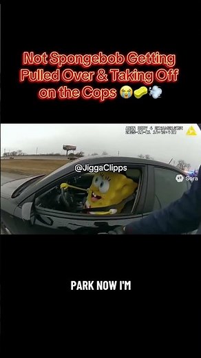Spongebob Gets Pulled Over then Starts a POLICE CHASE 🧽🚔#spongebob #copchase 😭