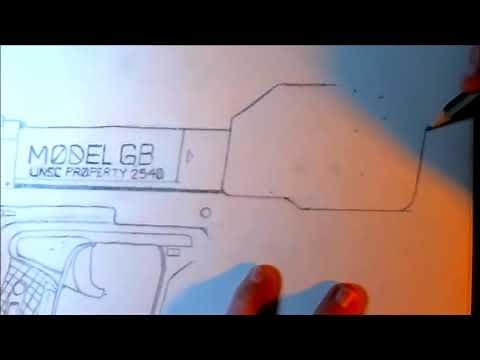 How to Draw Halo Weapons: Ep 1. Magnum Pistol (Halo Reach Version)