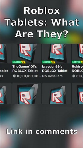 Roblox Tablets: What Are They? #shorts #short