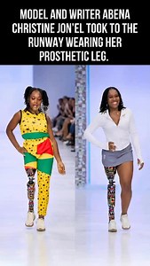 At a recent fashion show in Ghana, model and writer Abena Christine Jon’el took to the runway wearing her prosthetic leg wrapped in vibrant African print, making a statement that extended far beyond fashion. Born Ghanaian American, Abena said her walk was both a love letter to Ghana and a call for greater visibility for people with disabilities. In a country where disabled people are often seen only through struggle, she is challenging narratives and reshaping perception through beauty, confiden