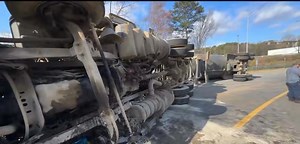 31K views · 135 reactions | ‼️ Gastonia Police Department Overturned semi truck carrying scrap metal overturned on the exit 17 entrance ramp to northbound I-85. The driver was transported to the hospital for moderate injuries. The investigation into what happened is early but factors may include speed and load weight. Please avoid this area in Gastonia for the next few hours while clean up is underway. Video by GPD | Gaston County Scanner Radio | Facebook