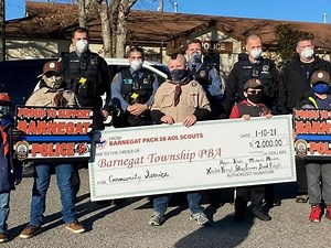 ​Cub Scout Pack 26 Present Donation To Barnegat PBA