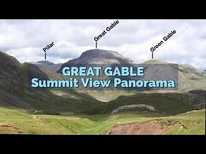 Great Gable - Fully Labelled Summit View Panorama. Lake District Walks & Hiking