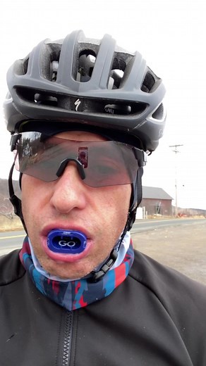 1st time trying the GO2 device. Review to come after testing it a few weeks. The drooling is tough. #cycling #bicycle #endurance #triathlon #go2