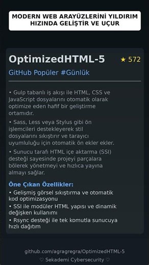 GitHub Trend Depoları: agragregra/OptimizedHTML-5 🇹🇷
